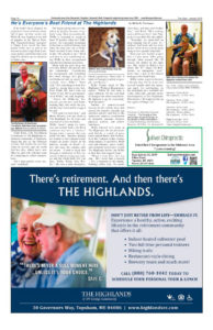 Highlands newspaper article by senior living copywriter Michelle Troutman.